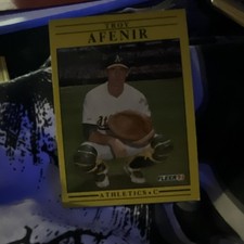 1991 Fleer - Troy Afenir #1 Oakland Athletics MLB Baseball Base Set Trading Card