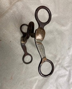 Ladies Leg Silver Mounted Buermann Antique Horse Bit Cowboy