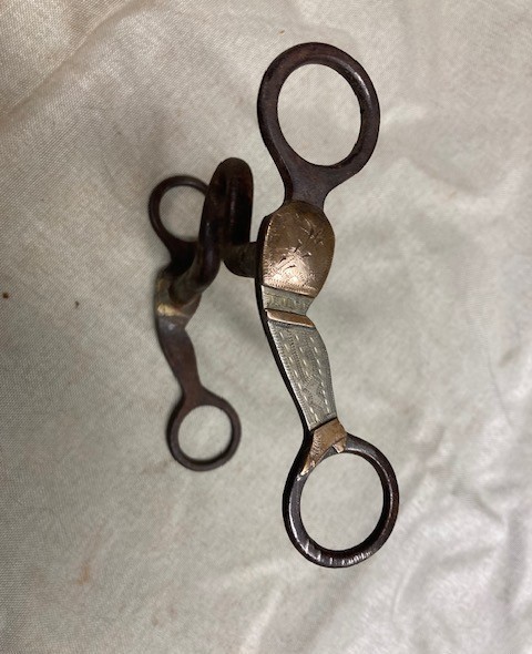 Ladies Leg Silver Mounted Buermann Antique Horse Bit Cowboy