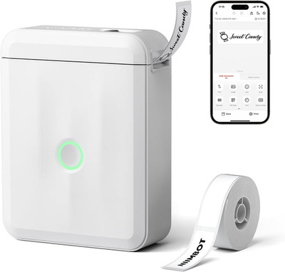 D110 Upgraded Version Mini Label Maker Machine with Tape, Portable Bluetooth The