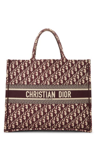 Christian Dior Burgundy Trotter Canvas Book Tote Large - WGACA