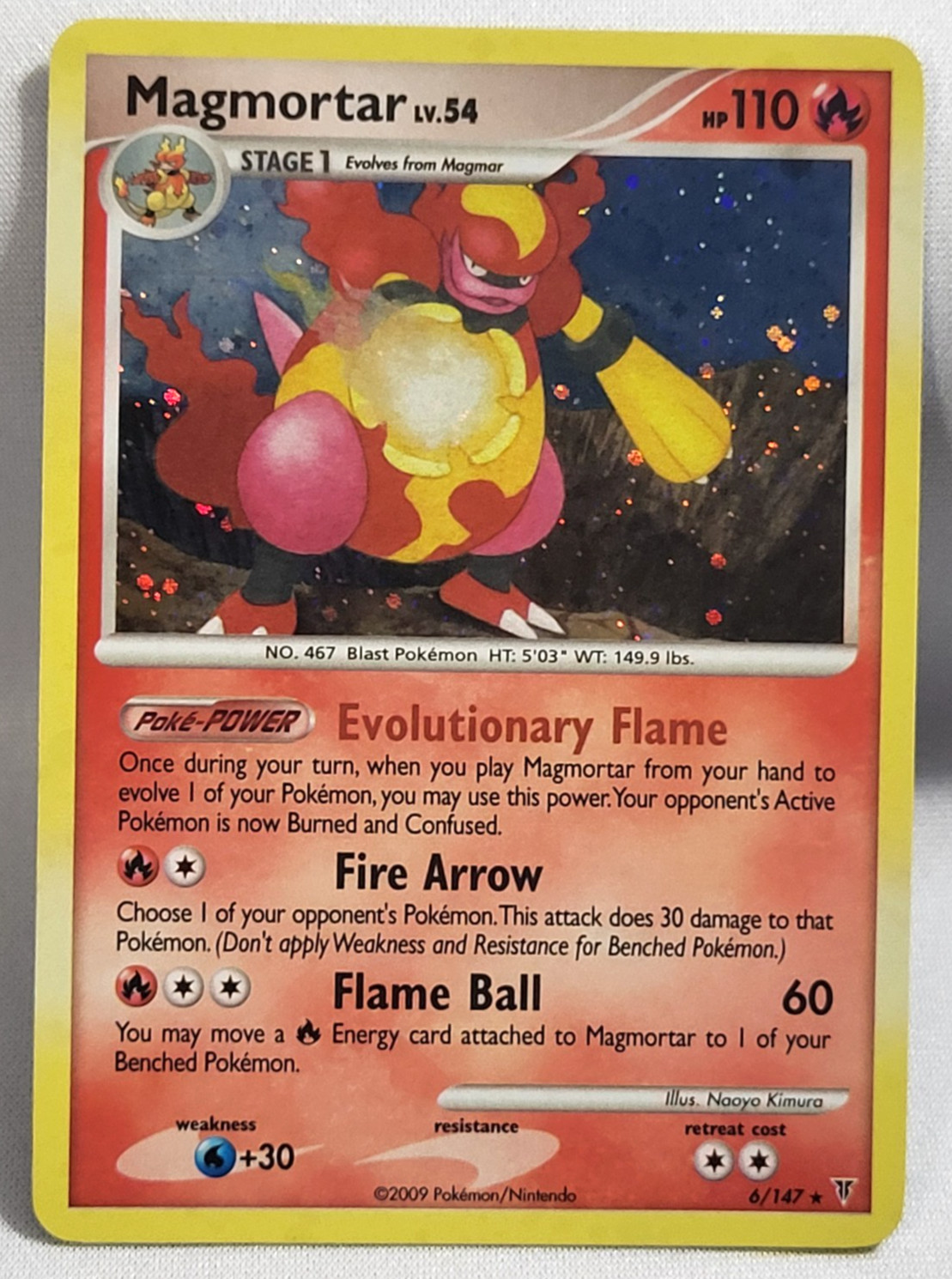 Pokemon TCG Magmortar 6/147 - Holo Rare Supreme Victors NM