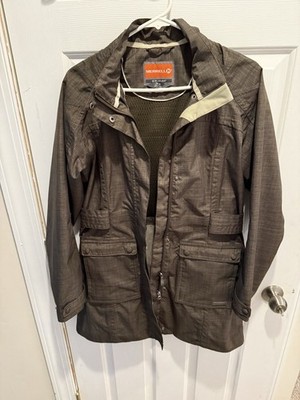 Merrell Opti-Shell Water Resistant Hooded Rain Jacket Removable Hood Size M