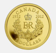 2012 Canada $5 Pure Gold Coin The Queen’s Diamond Jubilee  RCM