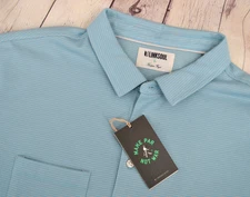 LINKSOUL Men's Dry Tek Short Sleeve Pocket Polo Shirt SIZE LARGE Tidepool NWT