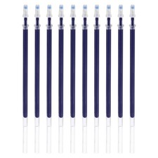 50PCS 130mm Gel Ink Pen Replace Refills 0.5mm Needle Tip Blue Ink Blue
