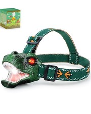 Niovexium LED Dinosaur Headlamp for Kids, Childrens Toy Flashlight T-Rex Dino...