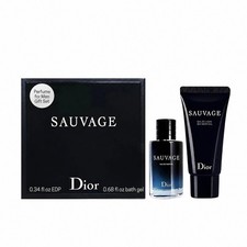 Dior SAUVAGE Perfume Shower Gel Men Travel MINI SET Perfume 10 ML / 0.34...