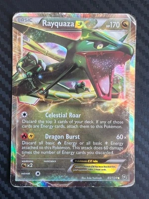 Pokemon TCG Rayquaza EX 85/124 Dragons Exalted Holo DMG - Image 1 of 2
