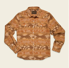 NWT Howler Bros Men's Size L Sheridan Flannel Western Shirt Color Camel MSRP 119