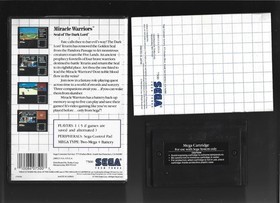 Sega Master System MIRACLE WARRIORS w/Cartridge, Instructions, Box, MAP (CIBM)