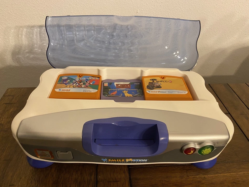 vtech V.SMILE MOTION KONSOLE inkl. 2 Controller 5 Spiele u.a. Mickey Maus, Simba - Bild 3 von 4
