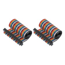 40 Pin IDC Connector Flat Ribbon Cable 2.54mm Pitch Length 300mm Wide 50mm 2Pcs
