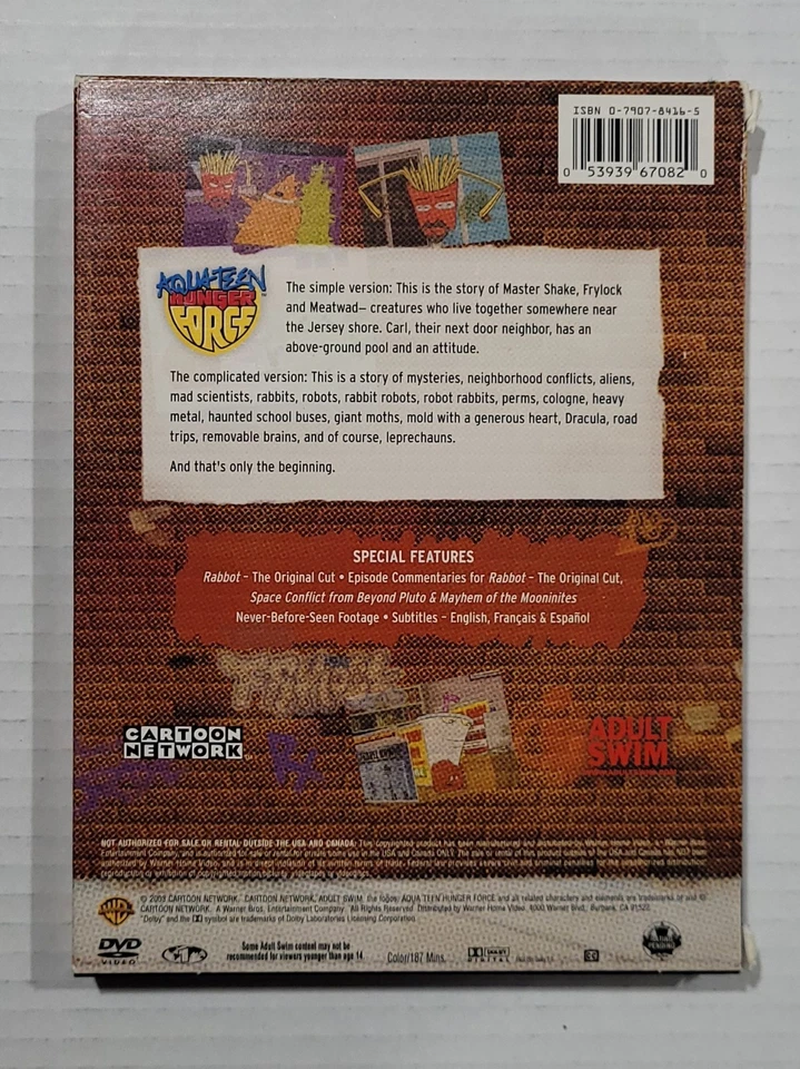 Aqua Teen Hunger Force: Volume One (2-Disc DVD, 2003) - Image 2 of 4