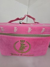 Juicy Couture Vintage Y2K velvet makeup bag,  cosmetic case, travel weekend