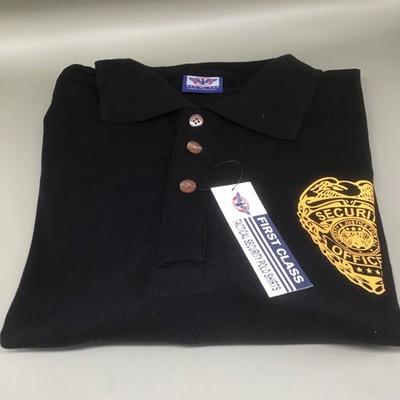 Security Polo with Reflective Design, both left chest and back Size 4XL NWT 