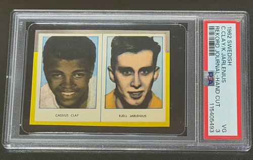 1962 Swedish Rekord Journal Cassius Clay Rookie w/ Jarlenius PSA 3 Muhammad Ali