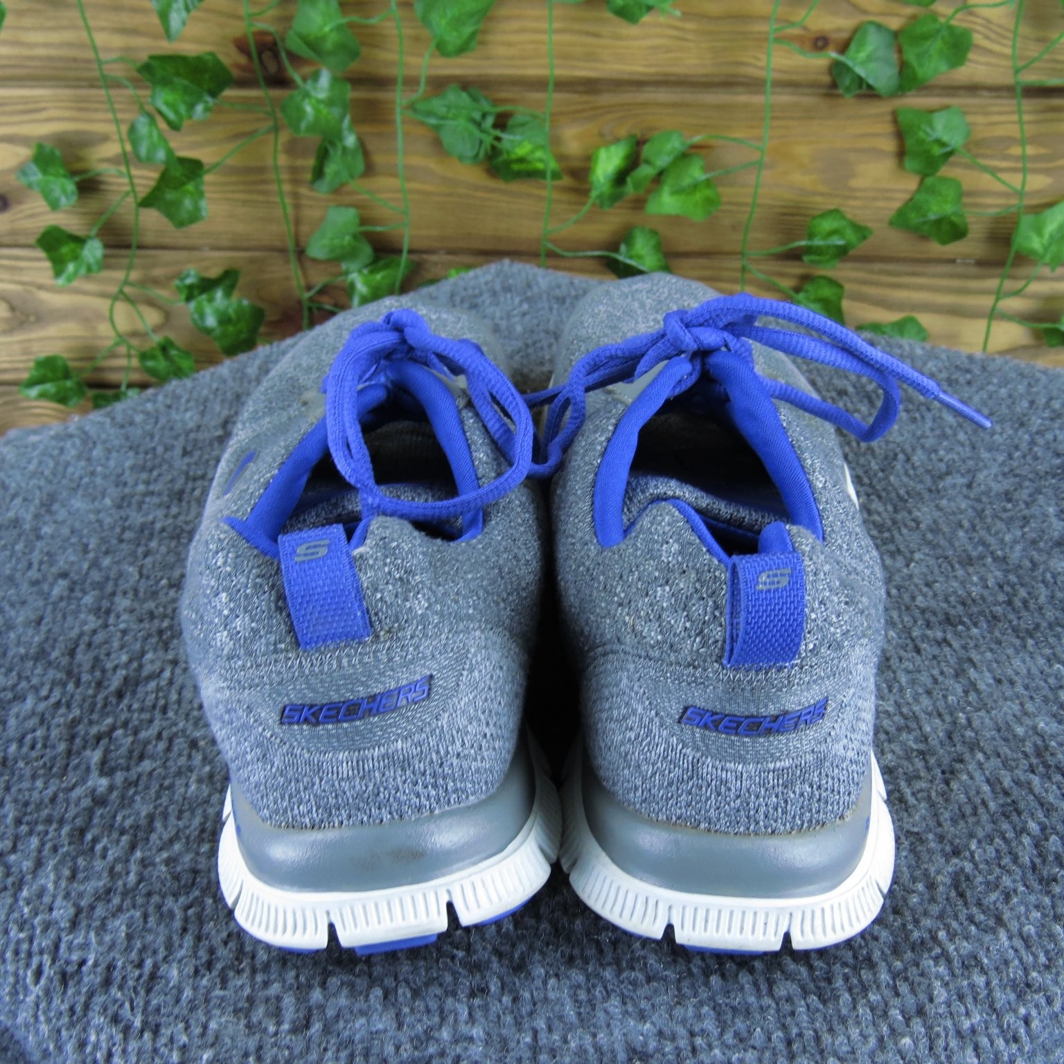 SAOLA Scarpe da ginnastica donna Skechers grigio blu SkechKnit suola flessibile taglia 8 M