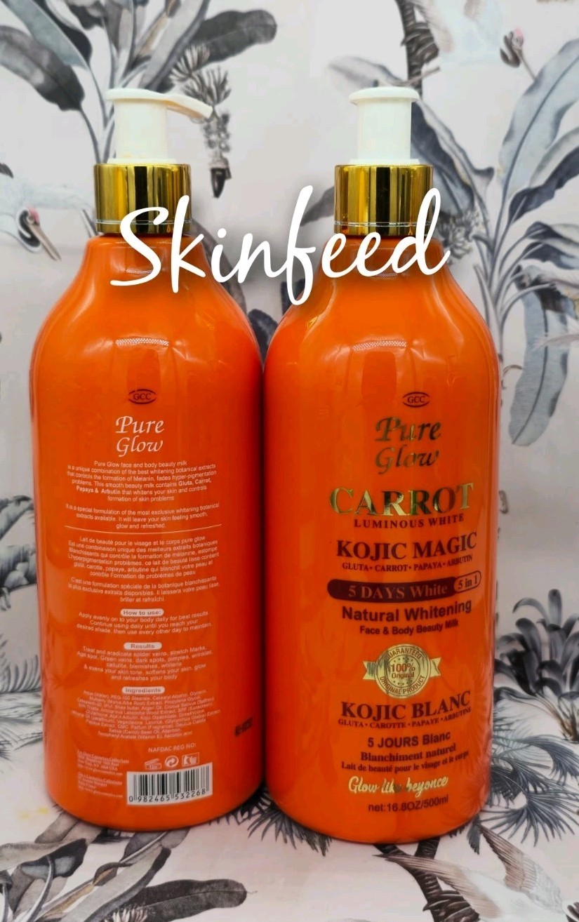 X2 GCC pure Glow Carrot  5in1 Luminous whitenizer lotion face &Body Lotion 500ml