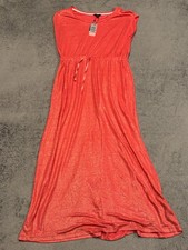 NWT Tommy Hilfiger Dress Women’s XL Coral Sleeveless Tie Waist Maxi Shimmer