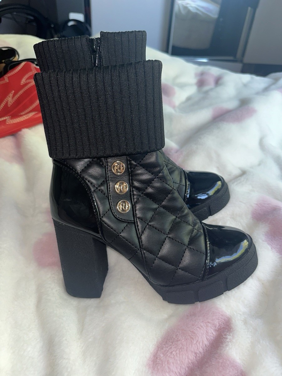 River Island Women's Black Block Heel Shoes, Size UK