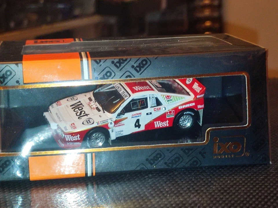 1x IXO RAC338LQ LANCIA 037 Gr.B A.Zanussi WEST Rally YPRES 1985 1:43 RARE NIGHT - Immagine 4 di 4