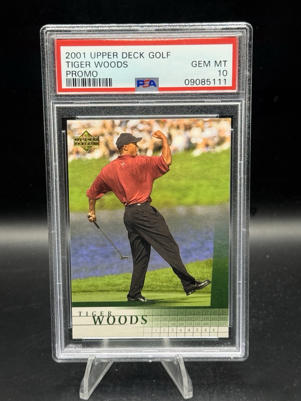 2001 Upper Deck Golf Tiger Woods National VIP Promo Rookie RC PSA 10