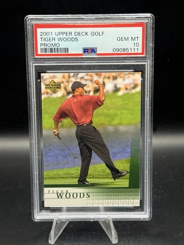 2001 Upper Deck Golf Tiger Woods National VIP Promo Rookie RC PSA 10
