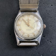 Vintage 1950s Everite 17 Jewel Incabloc Swiss Mechanical Gents Watch Working