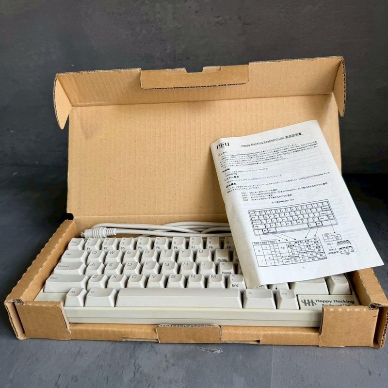 PFU HHKB Lite PD-KB100W Ivory Compact Mechanical Keyboard with Box & Manual