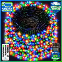 LED Lichterkette AußEn 1200 Lichter 36M Bunt 8 Modi Mit Timer Wasserdicht