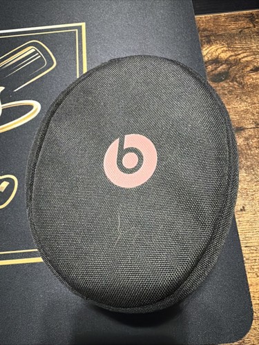Beats Soft Headphone Case Black with Pink Beats Logo