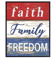 Patriotic Wall Decor - American Flag Wall Decor - Rustic, Country Americana