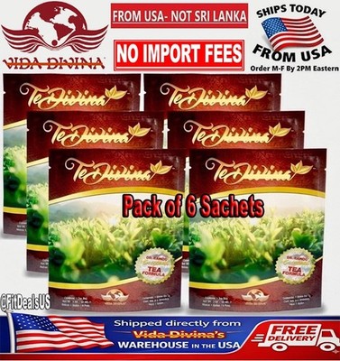 VlDA DlVlNA TeDlVlNA Detox Tea 6 Pack - 100% Authentic Original Organic Cleanse 
