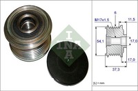 Generatorfreilauf FÜR CitroËN C5 Iii Break (Rw ) - Schaeffler Ina 535 0149 10