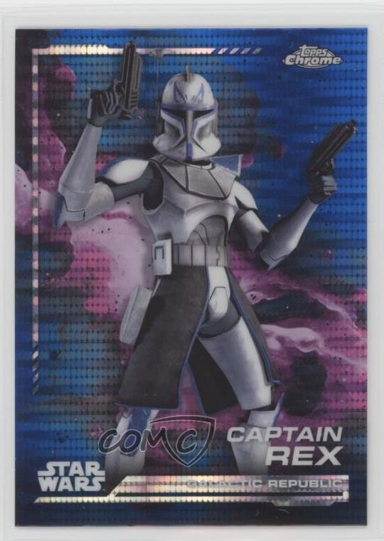 2024 Topps Chrome Star Wars Blaster Blue Pulsar Refractor Captain Rex #137 z7j