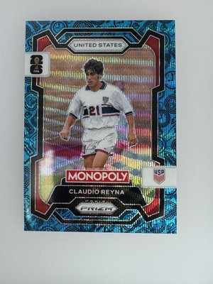 2026 Panini Monopoly Prizm FWC 49 Claudio Reyna Four Corners Blue