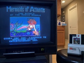 Mermaids of Atlantis NES with OEM Nintendo Snap Case