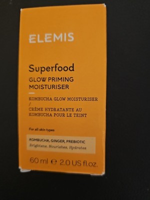 NIB ELEMIS SUPERFOOD GLOW PRIMING MOISTURISER ILLUMINATING MOISTURISER 2 OZ 