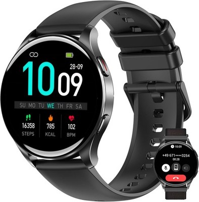 IOWODO Smartwatch Damen Herren 2026 (Rund 1.43'' AMOLED) | Bluetooth Anrufe Uhr
