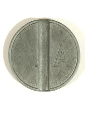 Gettone telefonico Stet Lettera "A" in zinco del 1° Periodo RARO R