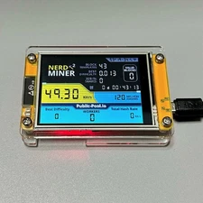 355 KH/s Nmminer NerdMiner BTC Solo Lottery Miner 2.8-Inch Screen Crypto Wi-Fi