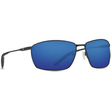 Costa Turret Matte Black Matte Black/Black Sunglasses w/Blue Mirror 580P Lense