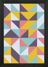 Gerahmtes Wandbild Poster Leinwanddruck Bild mit gedrehten Ecken