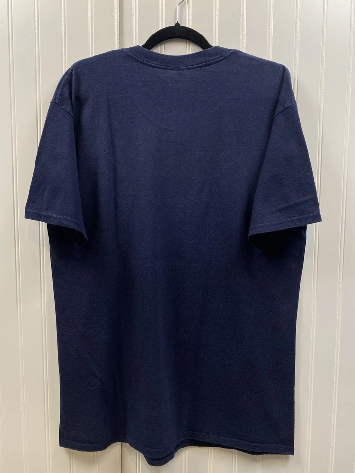 Camiseta Stihl Timbersports vintage de los años 2000 para hombre grande azul leñador rollo de troncos Foto 4 de 4