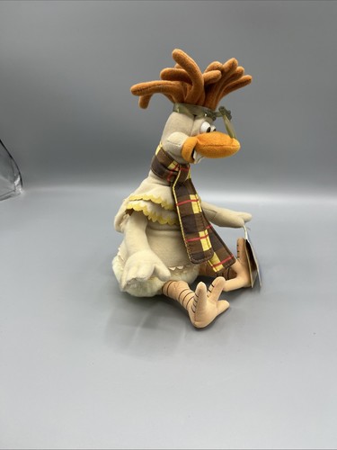 Vintage Dreamworks 2000 Chicken Run Mac Inventor Bean Stuffed Plush Toy 9” - Picture 2 of 12