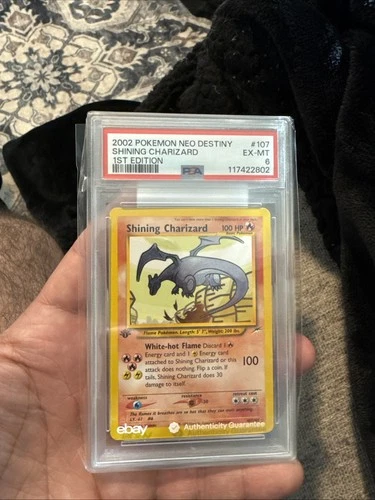 2002 POKEMON NEO DESTINY 1ST EDITION #107 SHINING CHARIZARD PSA 6