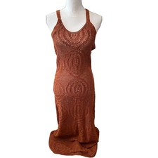House of Harlow 1960 Revolve Crochet Maxi Dress Burnt Orange M