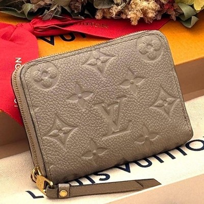 Louis Vuitton Monogram Empreinte Zippy Coin Purse Beige
