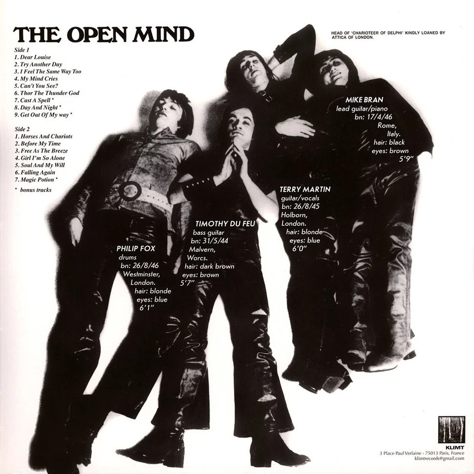 The Open Mind - The Open Mind Yellow Vinyl Edition (1969 - EU - Reissue) - Bild 2 von 2